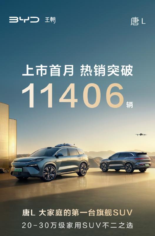 比亚迪汉L唐L上市首月销量均破万 热销势头强劲