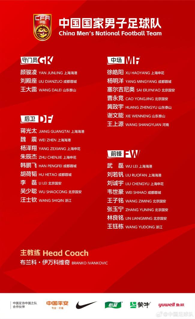 武磊回归国足大名单