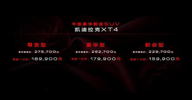 一口价15.99万起！凯迪拉克XT4，成本有多低？