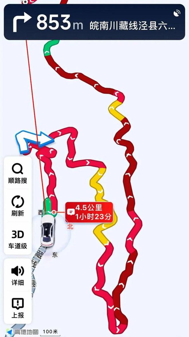 9米林肯假期硬闯川藏线？造成数小时大堵车