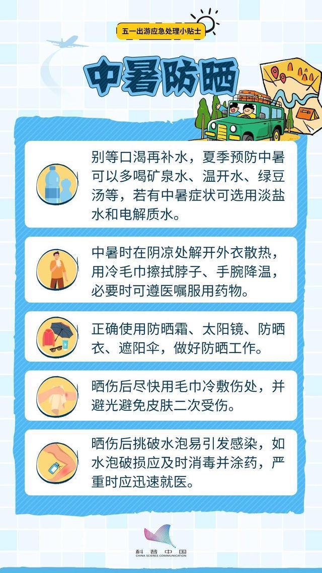 “五一”假期出行紧急处理小贴士，速戳领取