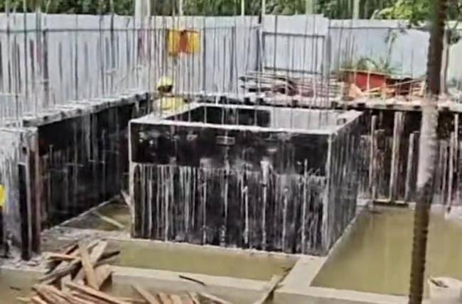 全红婵家新房因暴雨积水，施工方：影响不大利于养护，全爸经常来给工人送吃喝 工地温情不断