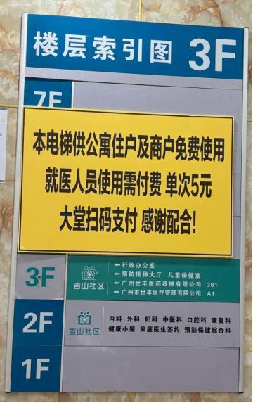 医院谈就医人员乘电梯需付费